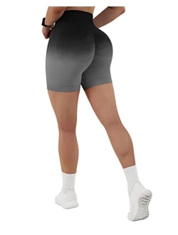 Women Contour Seamless Booty Butt Lift Shorts High Waist Workout Shorts