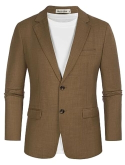 Men's Casual Blazer Sport Coat Lightweight 2 Button Business Suit Jackets