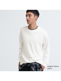 Soft Brushed Crew Neck Long-Sleeve T-Shirt