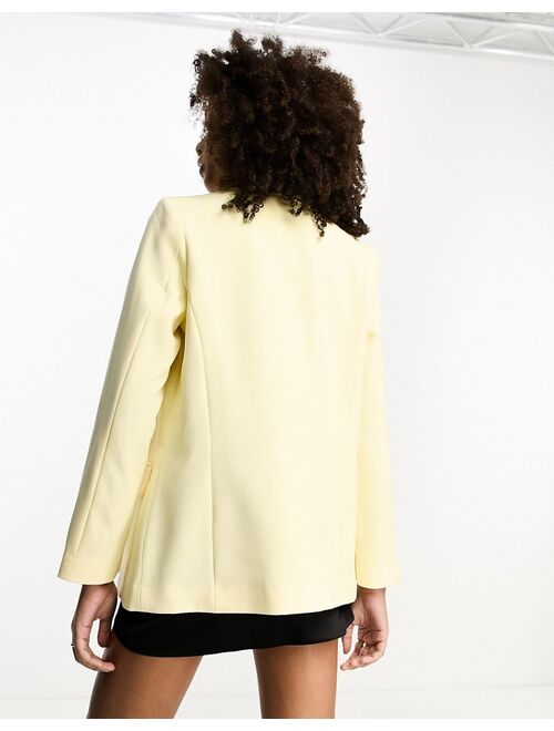 Miss Selfridge blazer in pale yellow