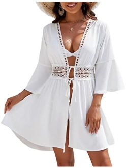 Womens Swimsuit Coverup Flowy Swim Beach Cover Up Pool Bathing Suit Swimwear Cover Ups