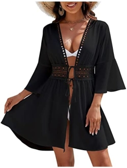 Womens Swimsuit Coverup Flowy Swim Beach Cover Up Pool Bathing Suit Swimwear Cover Ups