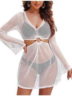 Womens Crochet Swimsuit Cover Up Beach Kimono Cardigans Cover Ups Summer Bathing Suit Coverups