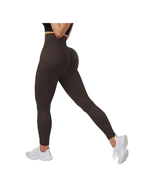 SUUKSESS Women Contour Scrunch Butt Lifting Leggings Seamless Workout Yoga Pants