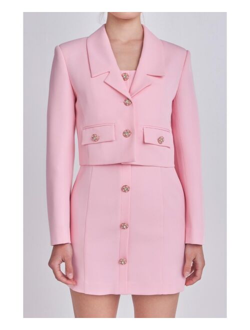 ENDLESS ROSE Women's Cropped Blazer