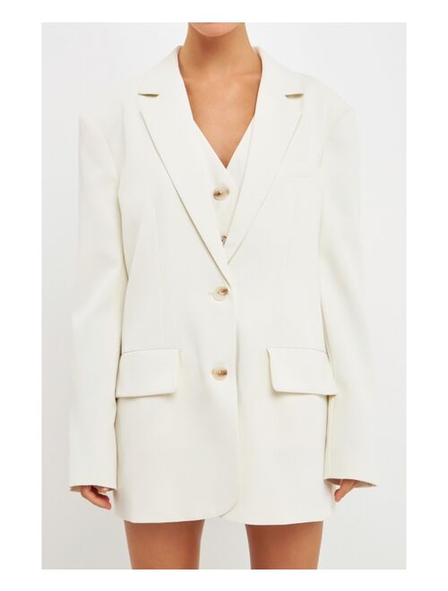 ENDLESS ROSE Women's Buttery 2 Button Blazer