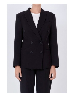 Women's Double Breast Basic Blazer