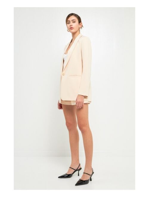 ENDLESS ROSE Women's Single-Breasted Blazer