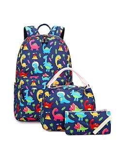 Abshoo Lightweight Cute Unicorn Backpacks For School Kids Girls Backpack With Lunch Bag (Set Unicorn and Fox Blue)