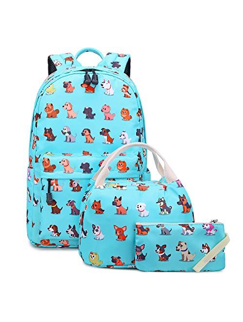 Abshoo Lightweight Cute Unicorn Backpacks For School Kids Girls Backpack With Lunch Bag (Set Unicorn and Fox Blue)