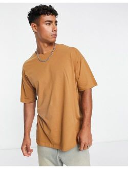 oversized T-shirt in tan