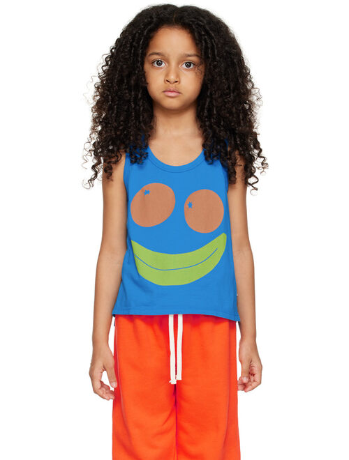 TINYCOTTONS Kids Blue Smile Tank Top