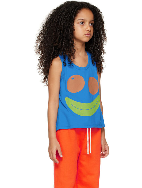 TINYCOTTONS Kids Blue Smile Tank Top