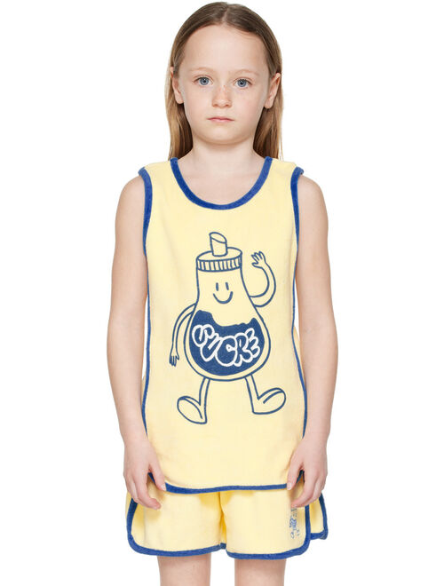 MAISON TADABOUM Kids Yellow Lucie Tank Top