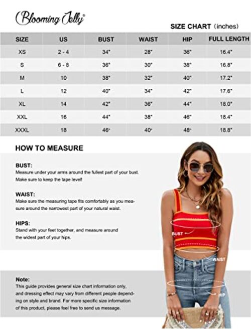 Blooming Jelly Womens Crop Tops Ribbed Tank Tops Sleeveless Summer Tops Going Out Outfits