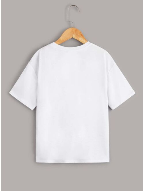 SHEIN Kids EVRYDAY Boys Color Block Tee