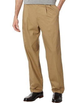 Classic Fit Signature Iron Free Khaki with Stain Defender Pants - Pleated