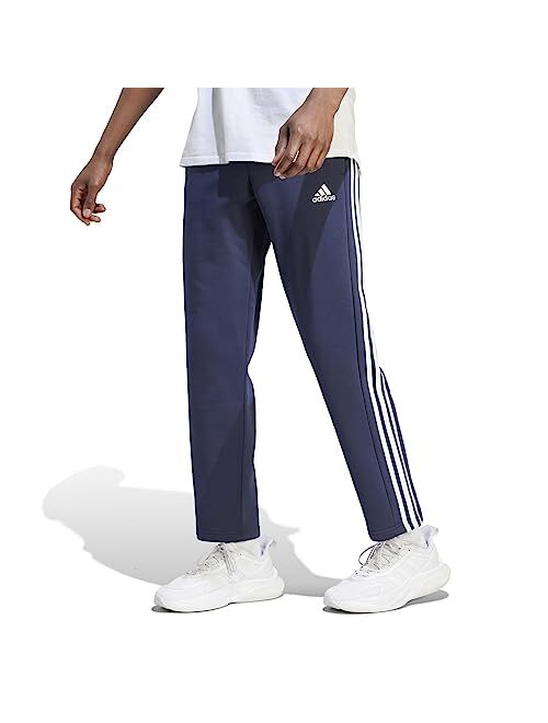 adidas Essentials Fleece Open Hem 3-Stripes Pants