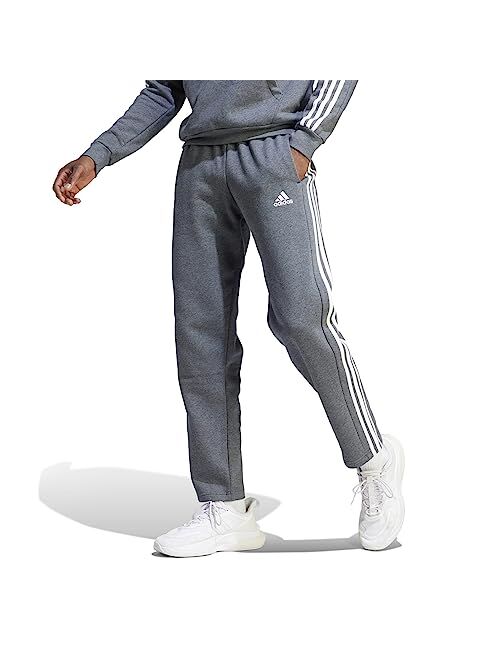 adidas Essentials Fleece Open Hem 3-Stripes Pants