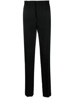 mid-rise wool tailored trousers
