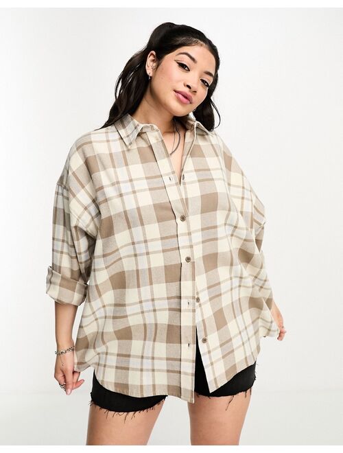 Dr Denim Plus relaxed shirt in plaid