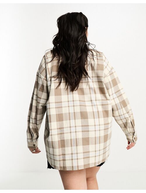 Dr Denim Plus relaxed shirt in plaid