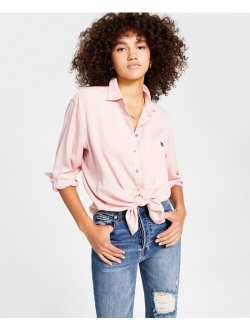 JEANS Women's Button-Front Top