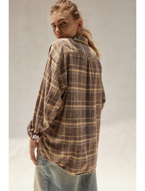 Urban Renewal Vintage Acid Wash Flannel Shirt