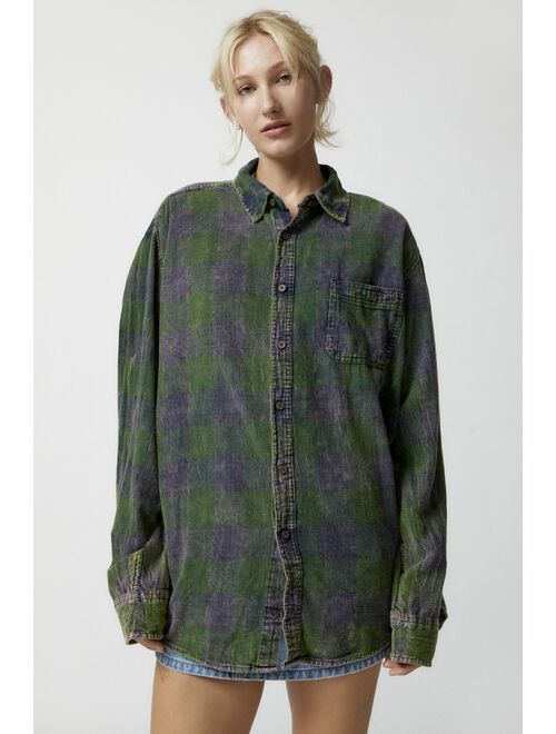 Urban Renewal Vintage Acid Wash Flannel Shirt