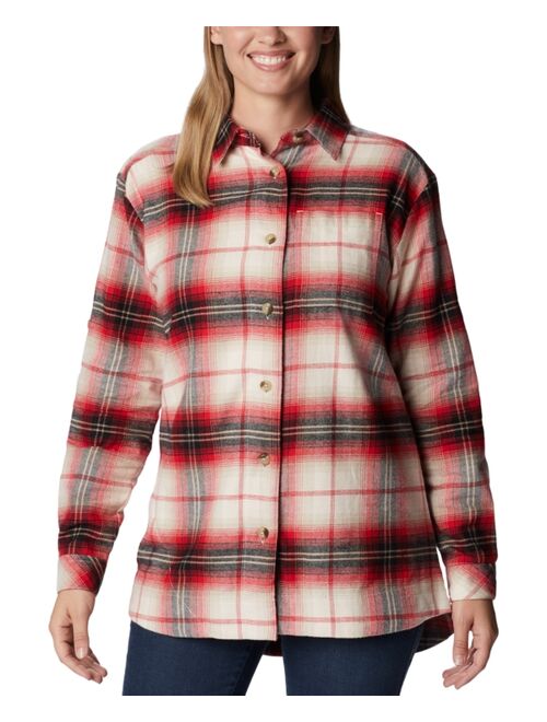 COLUMBIA Women's Holly Hideaway Cotton Flannel Shirt