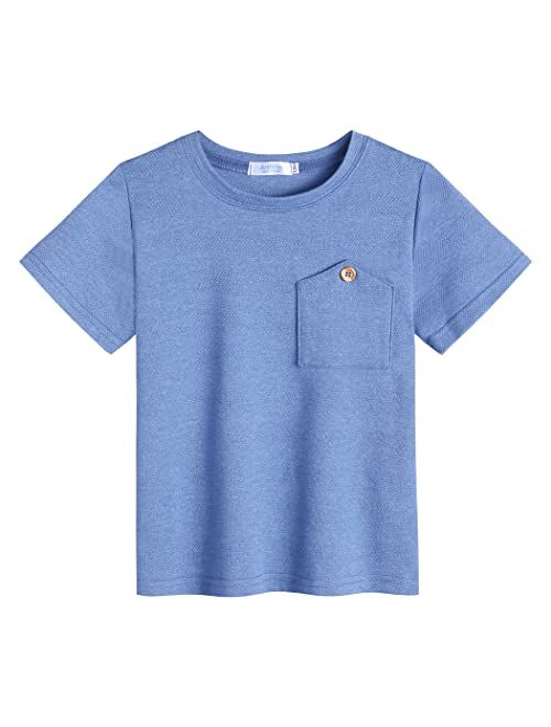 Arshiner Boys Cotton Hipster Crewneck T-Shirt Solid Color Pullover Tee for Kids Tops