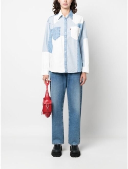 patchwork denim shirt