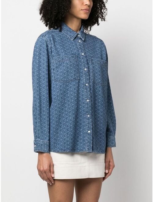 Claudie Pierlot monogram denim shirt