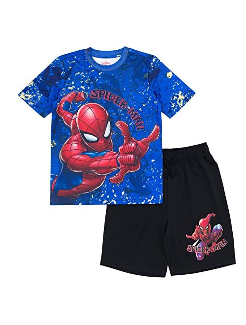 Marvel Spider-Man T-Shirt and Shorts Outfit Set Toddler to Big Kid