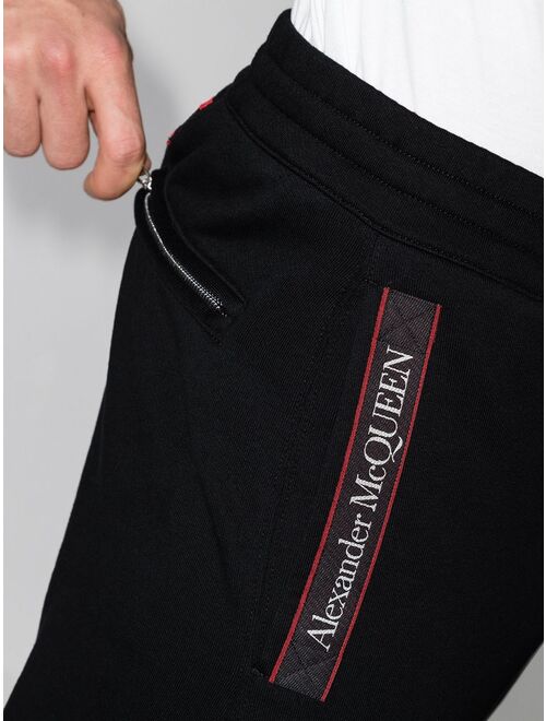 Alexander McQueen logo-tape straight-leg track pants