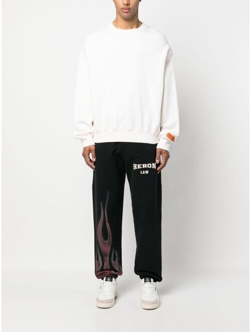 Heron Preston flame-print cotton track pants