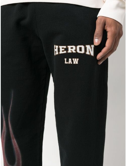 Heron Preston flame-print cotton track pants