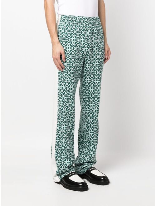 Casablanca monogram-jacquard track pants