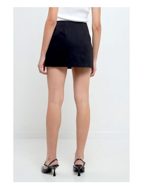 ENDLESS ROSE Women's Cut Out Mini Skort