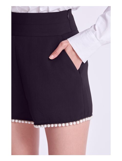 ENDLESS ROSE Women's Pearl-Trimmed Shorts