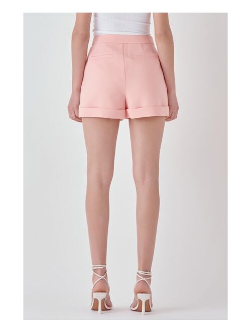 ENDLESS ROSE Women's Colorblock Shorts