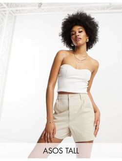 ASOS Tall ASOS DESIGN Tall chino short in stone