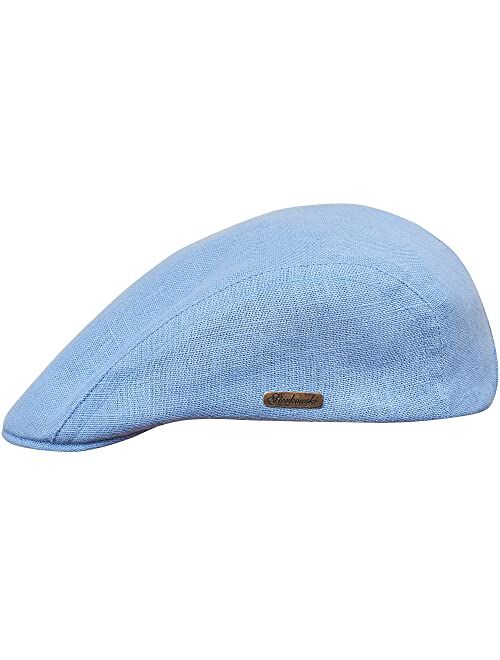 Sterkowski Gecko Cap | 100% Linen Flat Cap for Men and Women | Breathable Summer Ivy League Cap without Lining