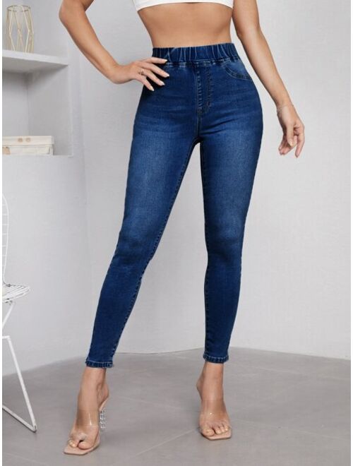 SHEIN Essnce High Waist Skinny Jeans