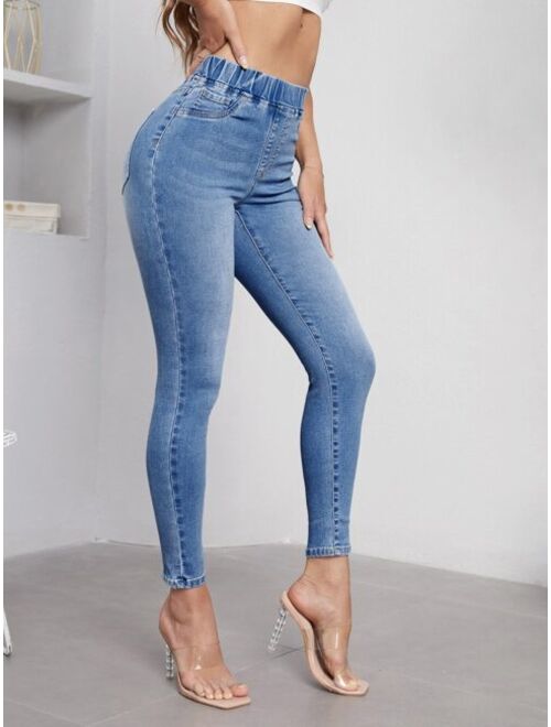 SHEIN Essnce High Waist Skinny Jeans