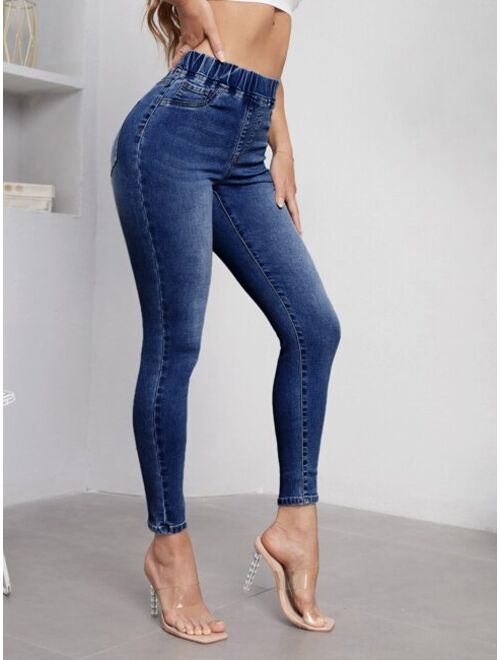 SHEIN Essnce High Waist Skinny Jeans