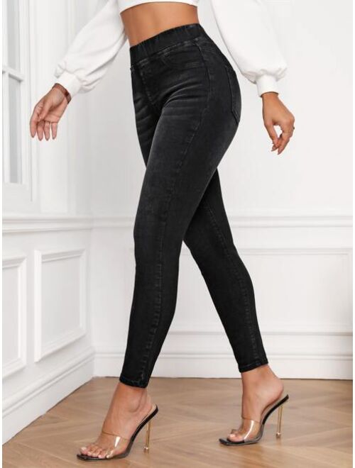 SHEIN Essnce High Waist Skinny Jeans