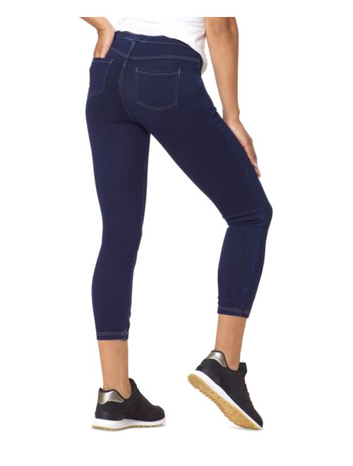 HUE Women's Mid-Rise Pull-On Denim Capri Leggings