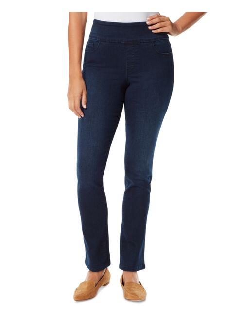 Gloria Vanderbilt Women's Amanda Pull-On Slim-Straight Jeans