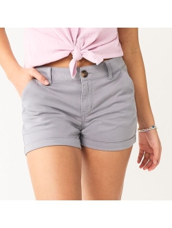 Juniors' SO Cuffed Chino Shorts